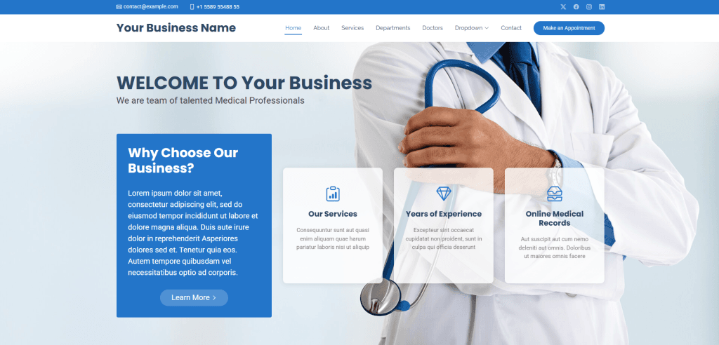 Medical Website Cover Photo